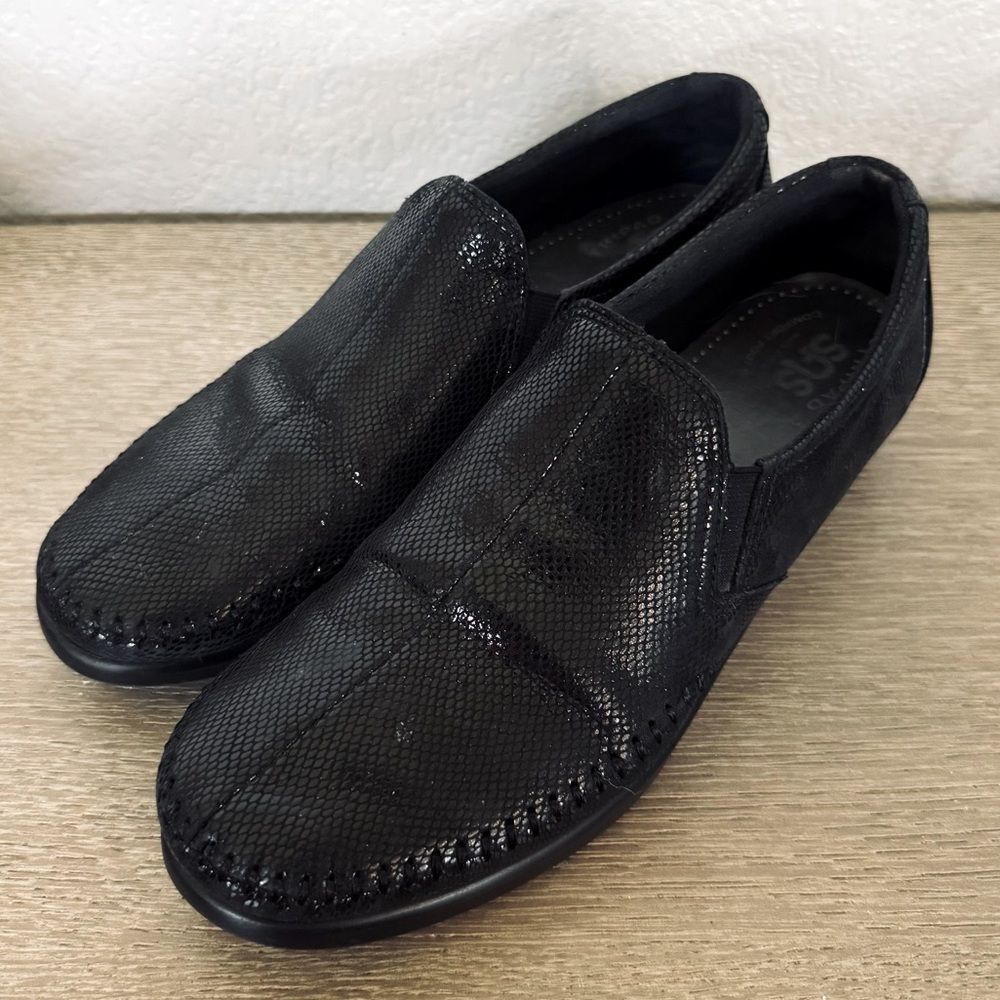 SAS San Antonio Shoes Black Slip-Ons